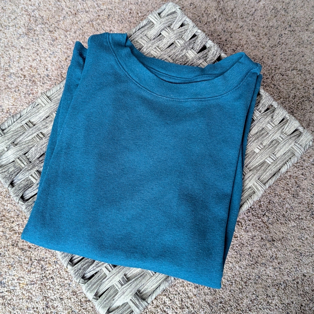 A New Day Deep Teal Ribbed Top